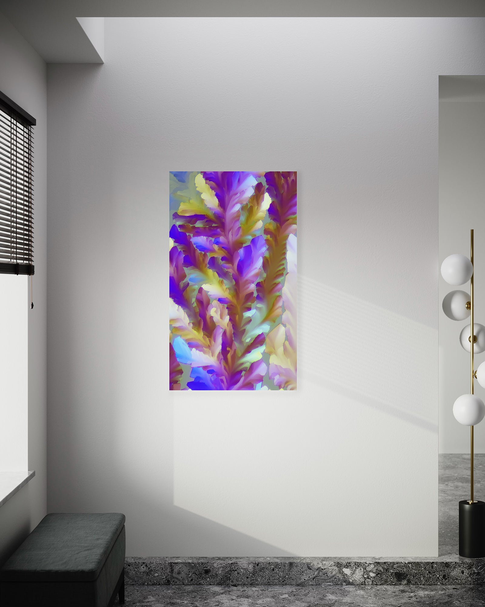 "ENCORE "– Uplifting Wall Art of THCA Crystals in Summer Bloom Colors