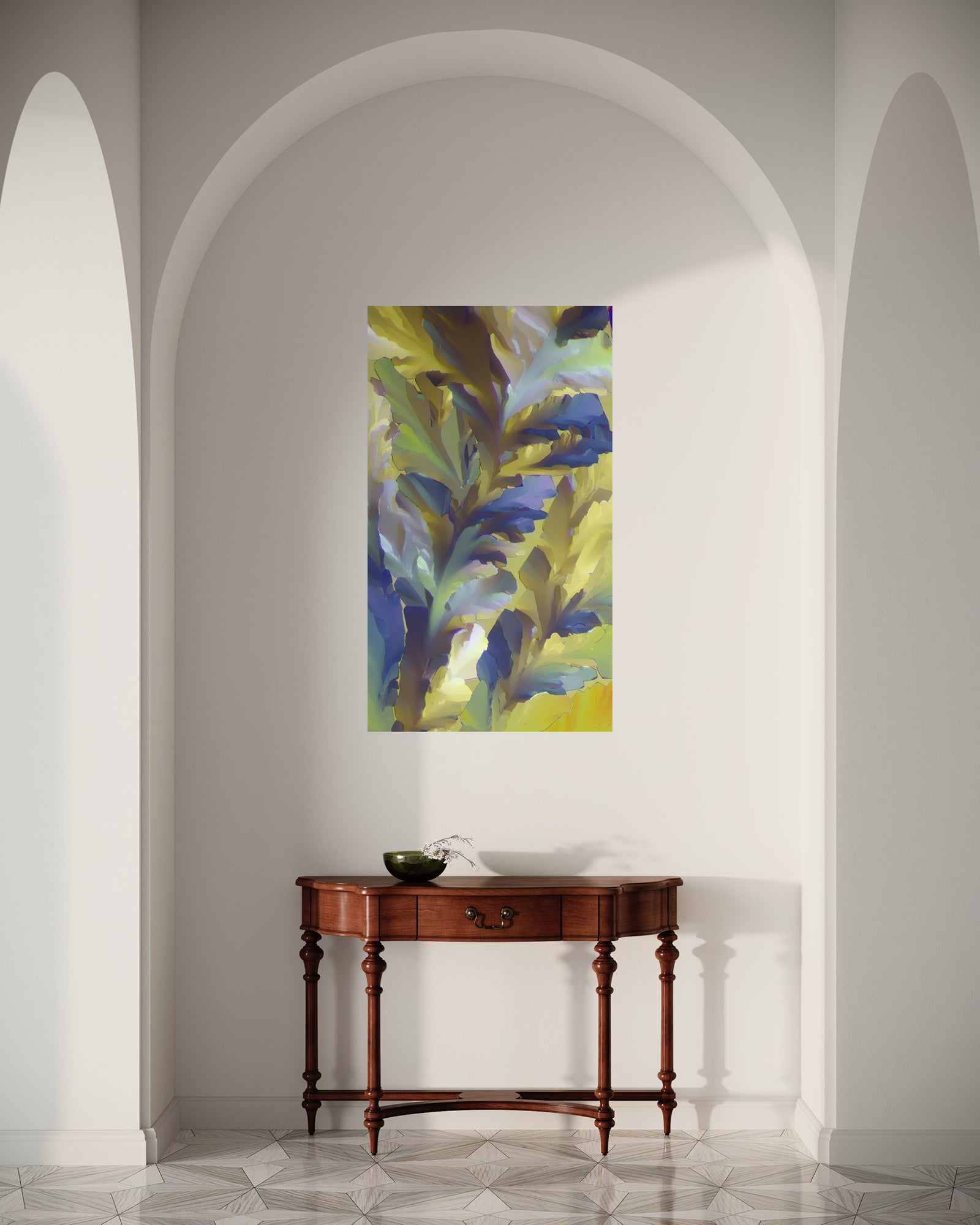 "LIGHT FANTASTIC" – Botanical Wall Art of THCA Crystals from Cannabis