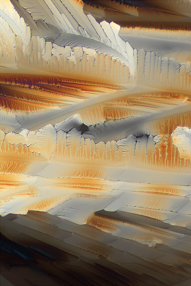 "GOLD RUSH" -Photograph of crystalline citric acid found in citrus fruit