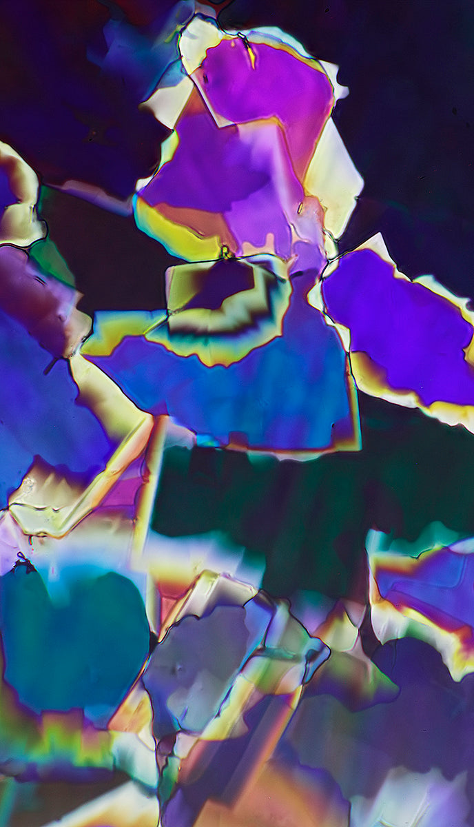 "PROMISES" -Photograph of crystalline phenylethylamine found in chocolate