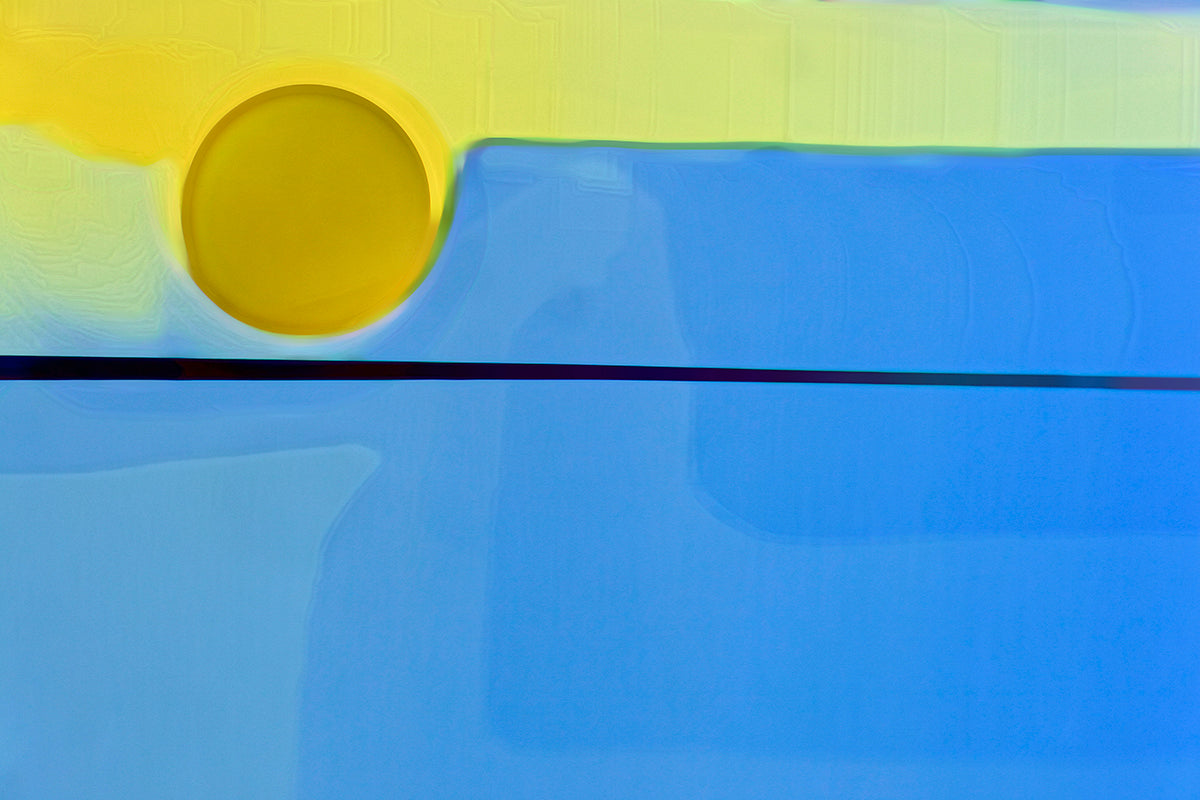 "SUNRISE BOULEVARD" -Photograph of crystalline phenylethylamine found in chocolate and lactic acid found in wine