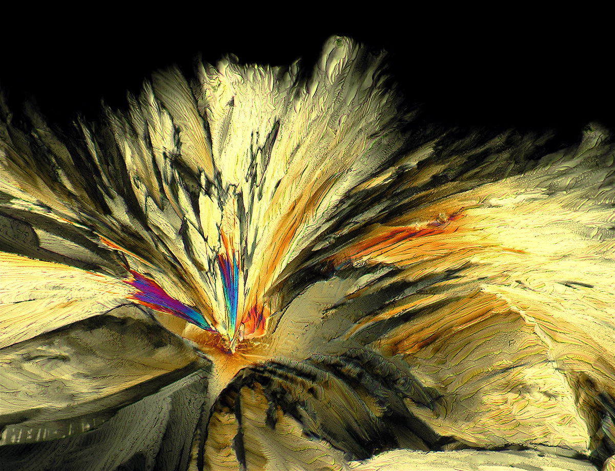 "YELLOW BLACK AND BLUES" -Crystalline citric acid found in citrus fruit