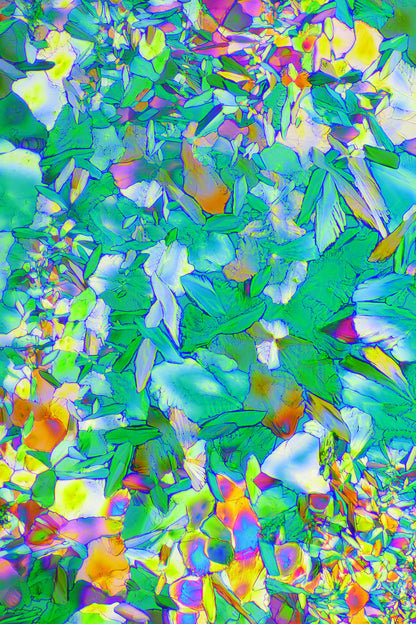 "GENESIS" -Photograph of crystalline acetaminophen