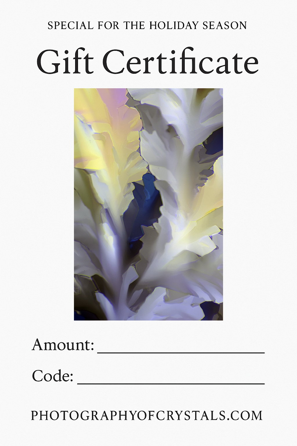 Photography of Crystals Gift Card