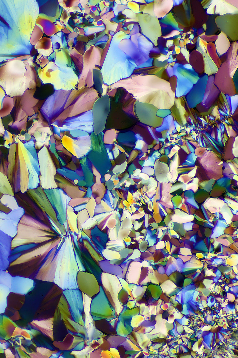 "LIKE A RAINBOW" -Photograph of crystalline tartaric acid found in wine