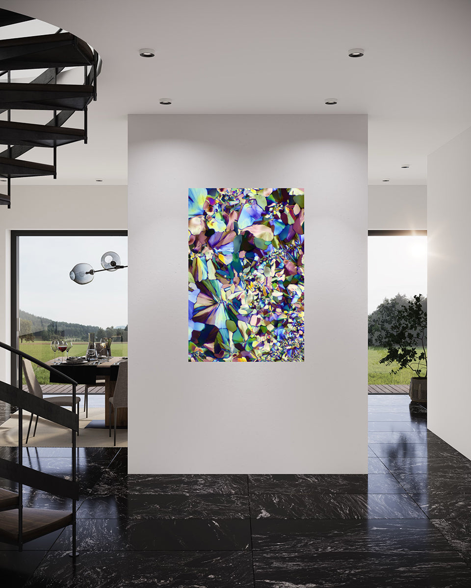 &quot;LIKE A RAINBOW&quot; -Photograph of crystalline tartaric found in wine